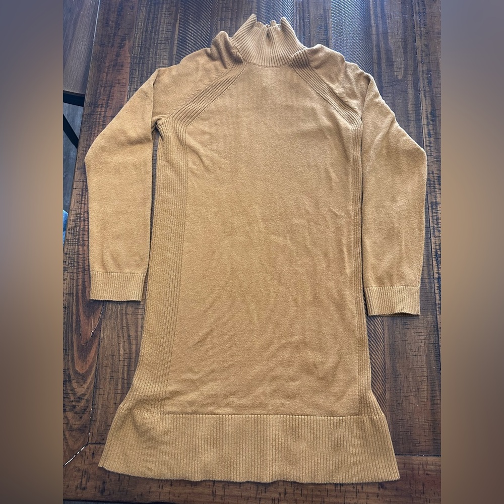 Lululemon Athletica Keep It Cozy Tan Sweater Dress